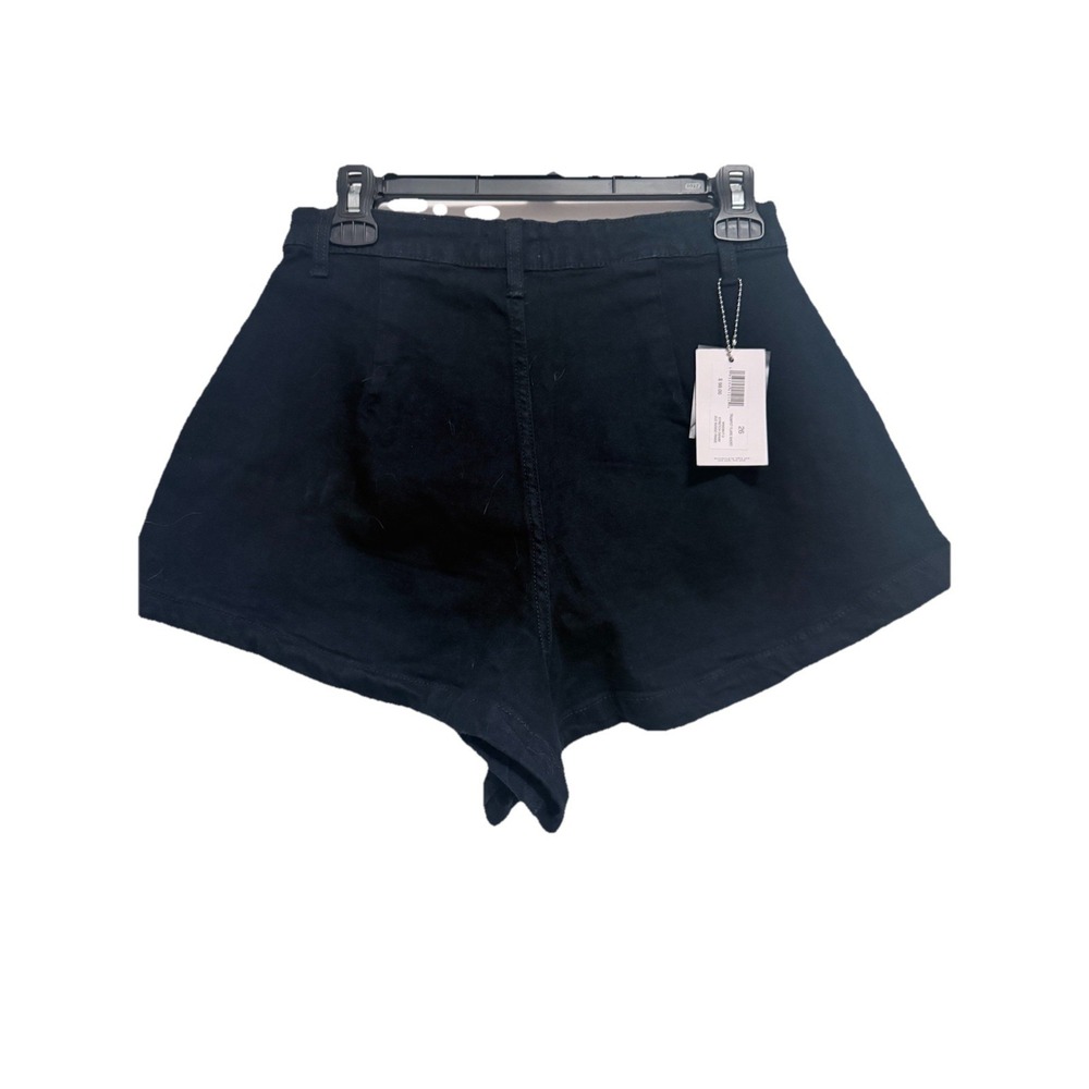WeWoreWhat Trumpet Flare Shorts‎ Stretch Denim Zuz Indigo Rinse 26 - Picture 4 of 4